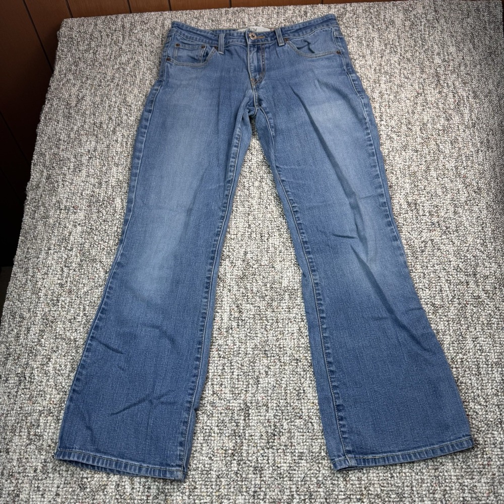 Levi's 518 Jeans Womens 9M Fits 31x30 Super Low Boot Cut Blue Denim Y2K